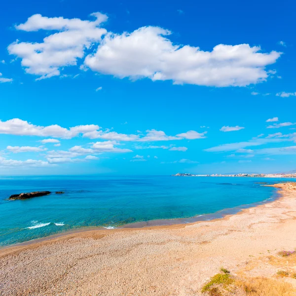 在地中海的穆尔西亚西班牙的 mazarron 海滩 — 图库照片