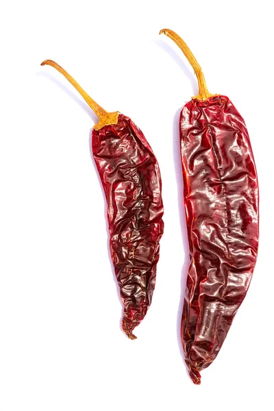 Chile Guajillo seco torkade hot chili peppar — Stockfoto