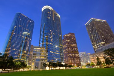 Houston Downtown Texas bize günbatımı manzarası