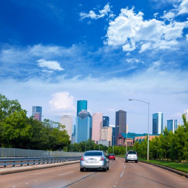 Buffalo Bayou Pkwy Texas bize Houston manzarası