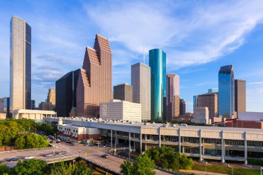 Houston manzarası Kuzey Teksas bize görünümünde