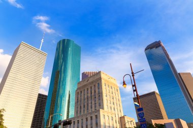 Houston manzarası Kuzey Teksas bize görünümünde