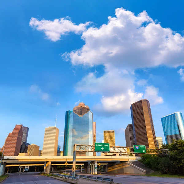 Panoramę Huston Śródmieście zachód, Texas nas — Zdjęcie stockowe