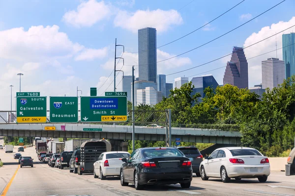 Houston Fwy traffic 10 Interestatal en Estados Unidos — Foto de Stock