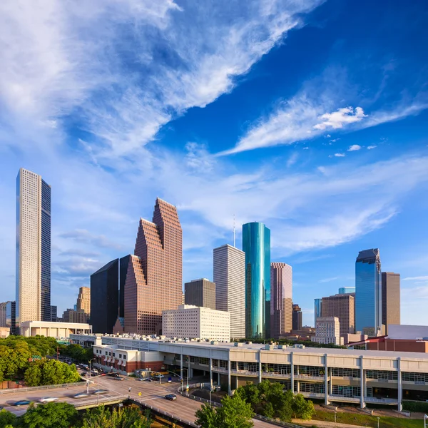 Widok Houston Skyline North w Teksasie nas — Zdjęcie stockowe