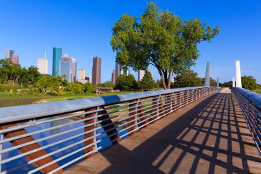 Houston Texas bize Memorial Park'a manzarası