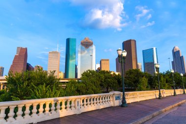 Sabine St köprü Texas bize Houston manzarası