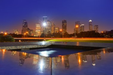 Houston Texas bizim günbatımı manzarası