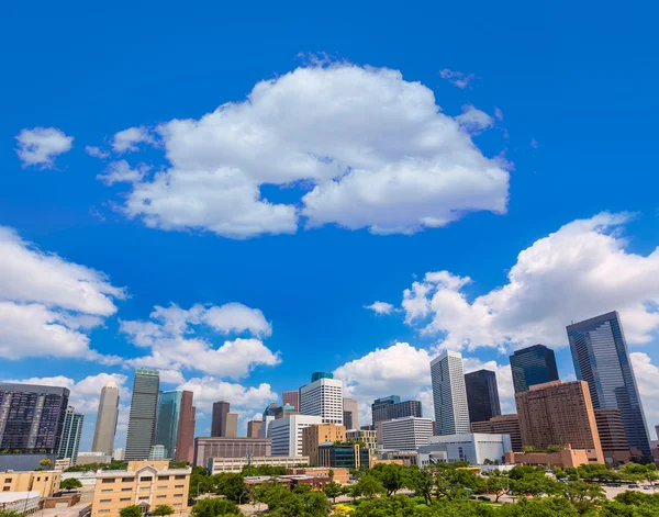 Houston panoramę z południa w Teksasie nas — Zdjęcie stockowe