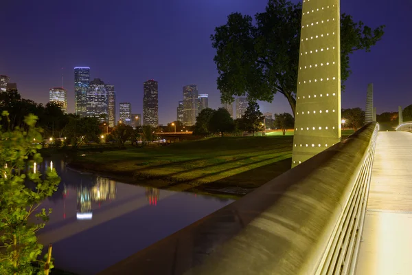 Houston sunset skyline from Texas US — Stock Photo, Image