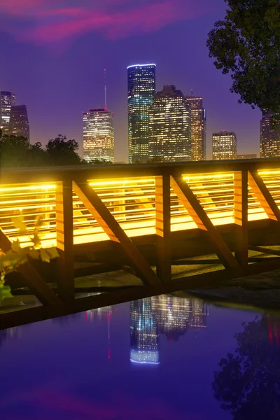 Houston slunce panorama z Texasu nás — Stock fotografie