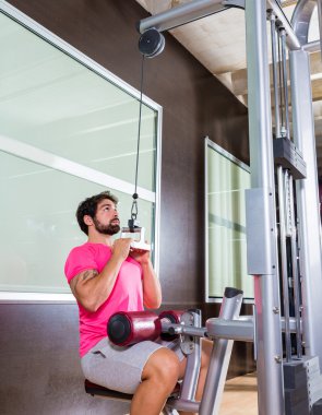 Kablo Lat pulldown makine adam egzersiz vasıl jimnastik salonu