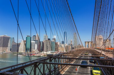 Brooklyn Köprüsü ve Manhattan New York City bize
