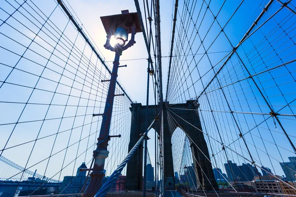 Most Brooklyn i Manhattan Nowy Jork nas — Zdjęcie stockowe