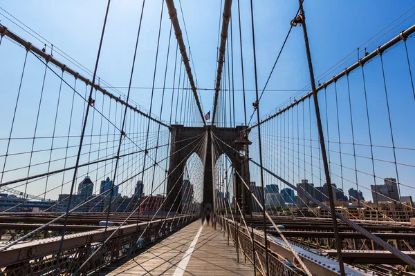 Brooklyn Bridge and Manhattan New York City US — Stock Photo, Image