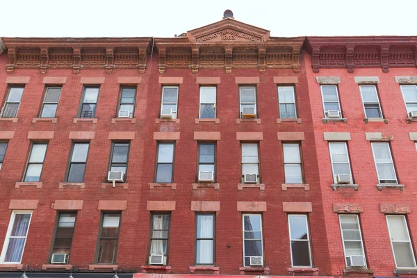 Brooklyn fachadas de construção de tijolos em Nova York — Fotografia de Stock
