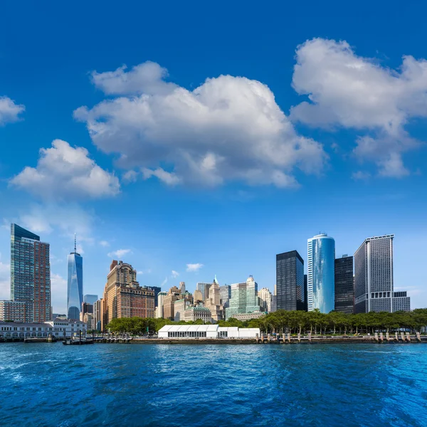 Manhattan skyline New York de East River États-Unis — Photo