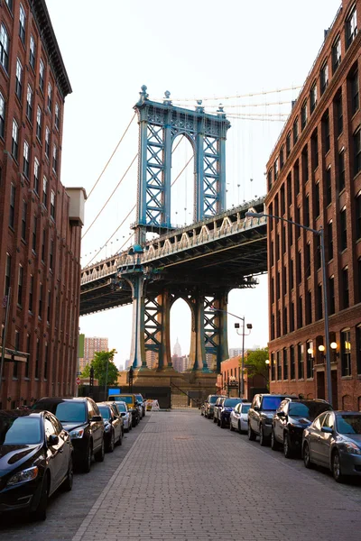 Nyc Manhattan Bridge Nowy Jork z Brooklynu — Zdjęcie stockowe