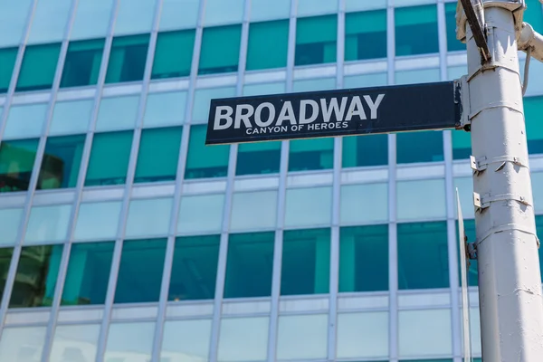 Broadway street sign Manhattan Nova Iorque EUA — Fotografia de Stock