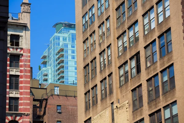 Manhattan New York centrum van gebouwen texturen — Stockfoto