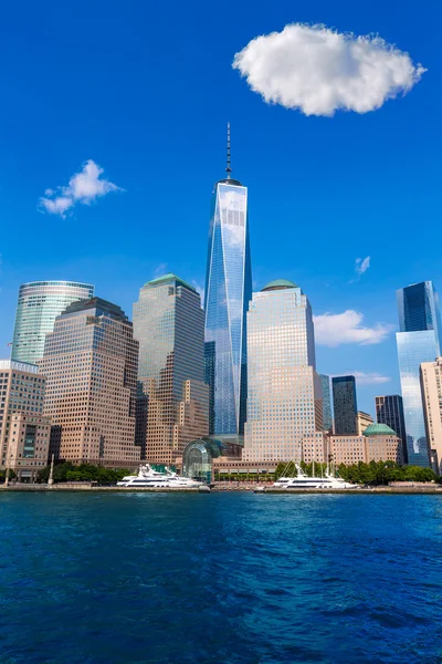 Manhattan skyline New York sole IT — Foto Stock