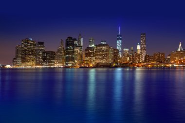 Manhattan günbatımı manzarası New York Nyc bize