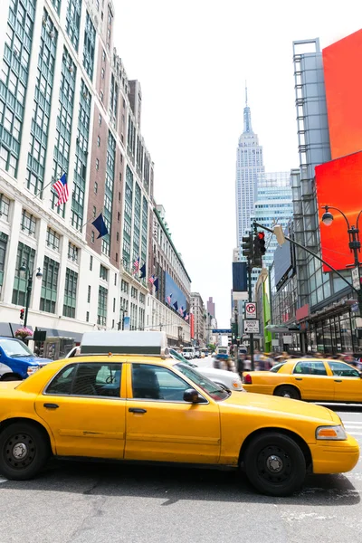 Manhattan New York New York city Yellow cab US — Stock Photo, Image