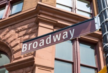 Broadway Street sign Manhattan Soho New York clipart