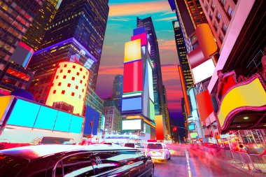 Times Square Manhattan New York silinmiş reklamları