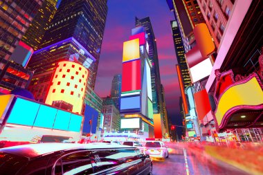 Times Square Manhattan New York silinmiş reklamları