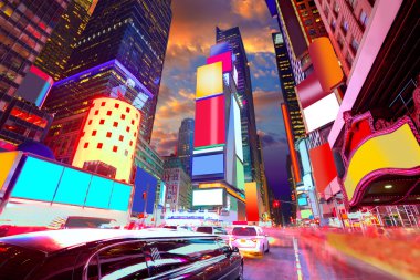 Times Square Manhattan New York silinmiş reklamları