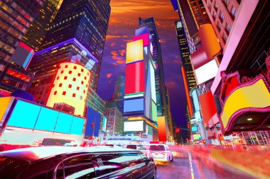 Times Square Manhattan New York silinmiş reklamları