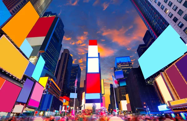 Times Square Manhattan New York anúncios apagados — Fotografia de Stock