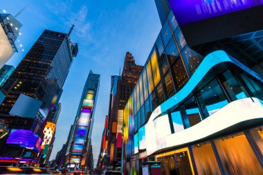 Times Square Manhattan New York silinmiş reklamları