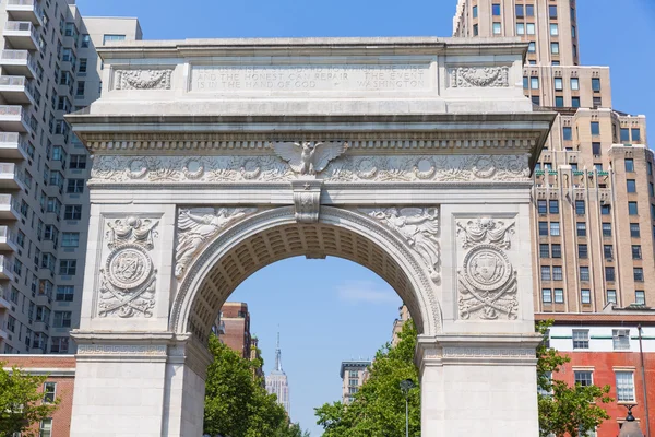 Manhattan Washington Square Park oblouk Nyc nás — Stock fotografie