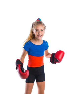 boksör çocuk sarışın kız komik boks eldivenli