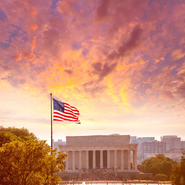 Abraham Lincoln Memorial gebouw van Washington Dc — Stockfoto