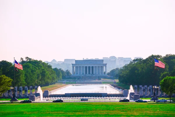 Abraham Lincoln Memorial por do sol Washington DC — Fotografia de Stock