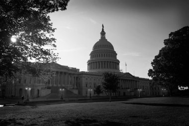 Bize Washington Dc günbatımı Bahçe bina Capitol
