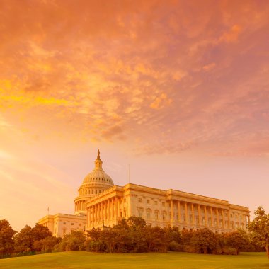 Washington Dc günbatımı bizi bina Capitol Kongre