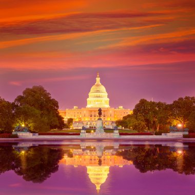 Gün batımı Washington Dc Kongre Binası Capitol