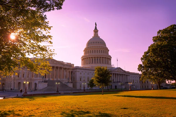 Capitol stavba sunset zahrada ve Washingtonu nás — Stock fotografie