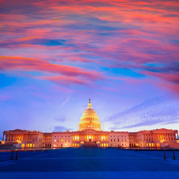 Capitol épület Washington DC-ben sunset minket kongresszus — Stock Fotó