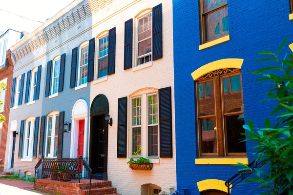 Georgetown historical district facades Washington — Stock Photo, Image