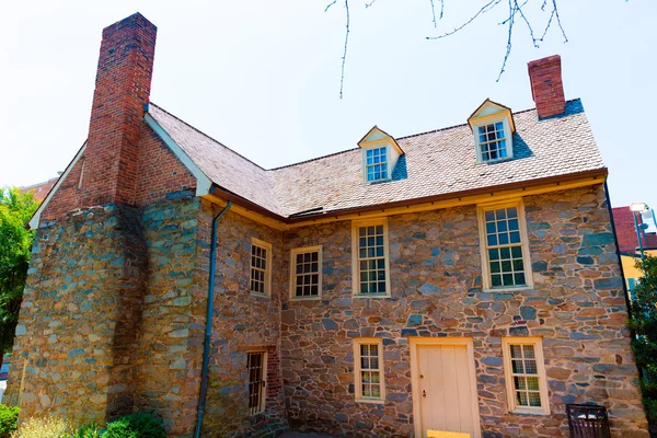 Stary dom kamień Georgetown w Waszyngtonie — Zdjęcie stockowe