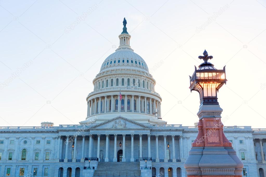 Capitol building Washington DC sunlight day US