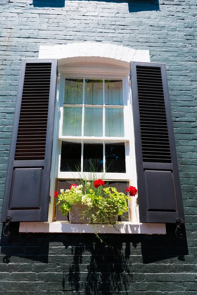 Georgetown townhouses ventana Washington DC — Foto de Stock