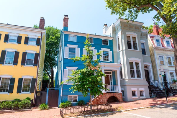 Façades du quartier historique de Georgetown Washington — Photo