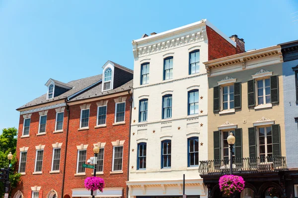 Georgetown fachadas distrito histórico Washington —  Fotos de Stock