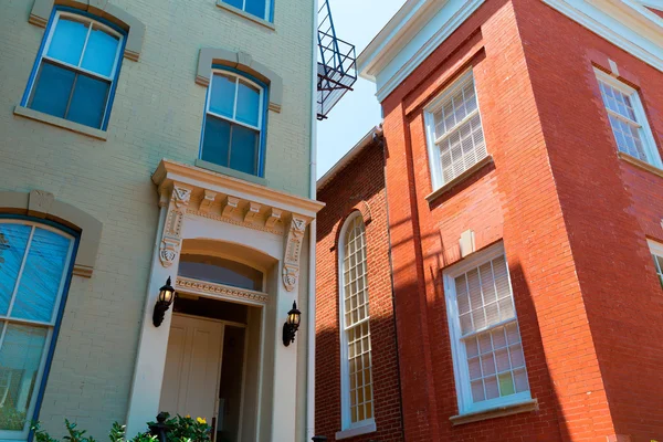 Georgetown historical district facades Washington — Stock Photo, Image